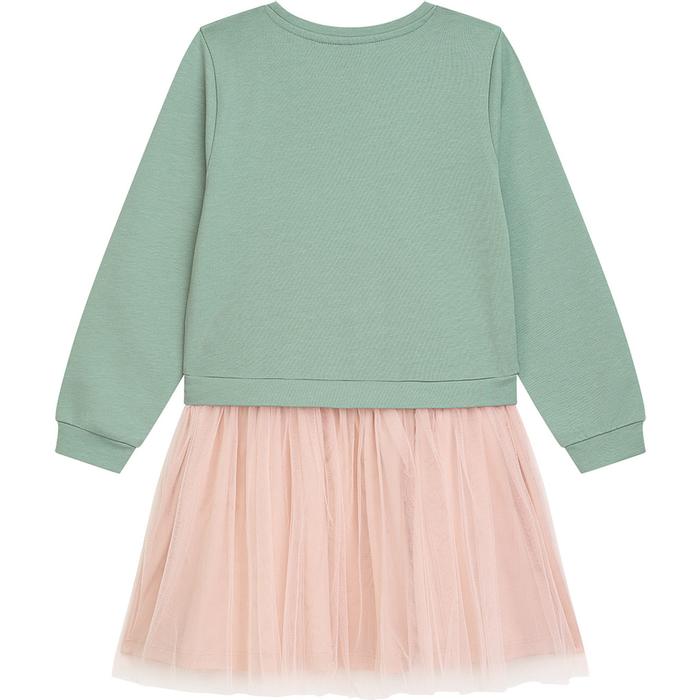 Kleid Langarm rosa grün Bambi Danamade3